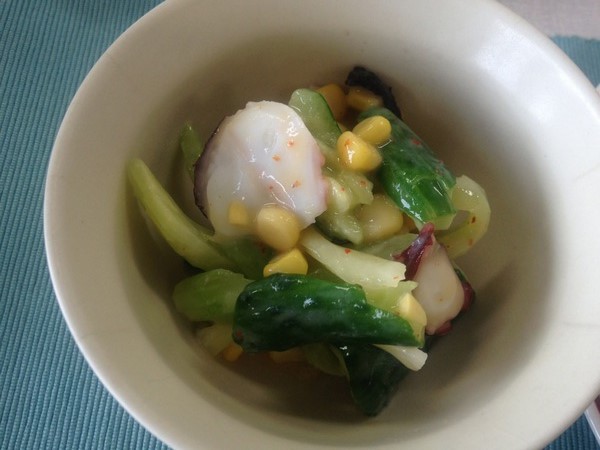 Celery and Octopus Spicy Sumiso Ae