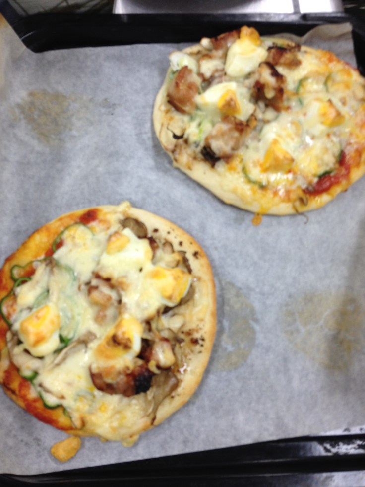 Teriyaki Chicken and Maitake Pizza
